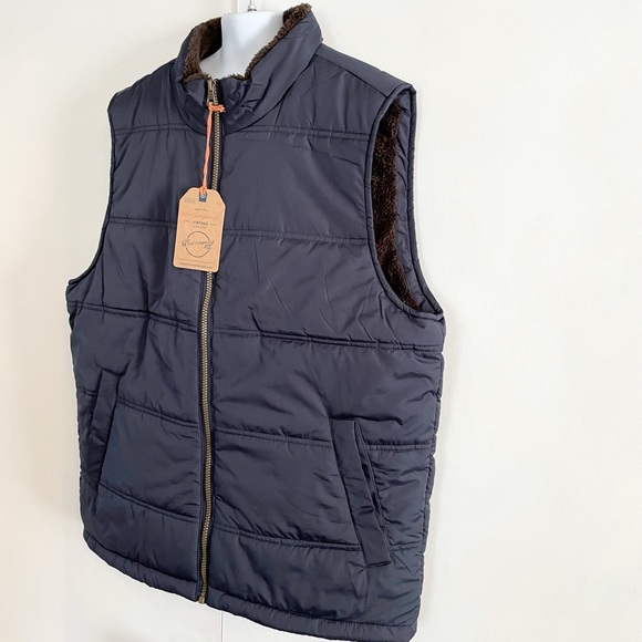 🆕Men’s WEATHERPROOF Faux Shearling Lined Vest - Picture 4 of 9